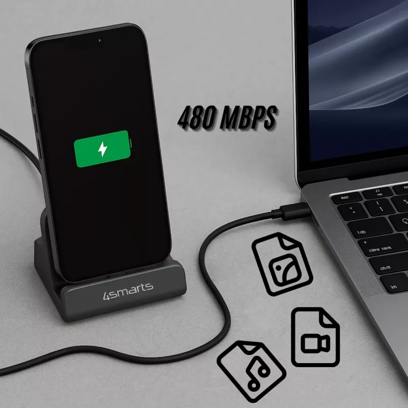 4smarts Įkrovimo Stotelė VoltDock USB-C 60W Pilka (541426)