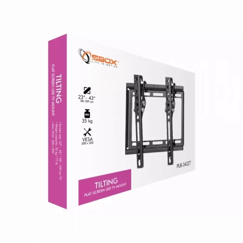 Sbox PLB-3422T Pakreipiamas LED TV laikiklis 23-43 colių 35 kg