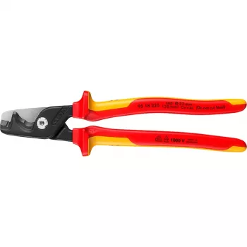 Kabelių pjaustyklės Knipex 95 18 225 VDE, izoliuotos rankenos, ilgis 225 mm