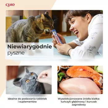 Katės skanėstas Inaba Foods Churu Varieties – vištiena, 60 vnt. × 14 g tūbelės