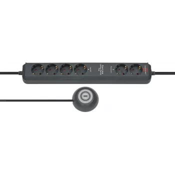 Prailginimo laidas Brennenstuhl Eco-Line Comfort Switch 2m 6 kištukinių lizdų