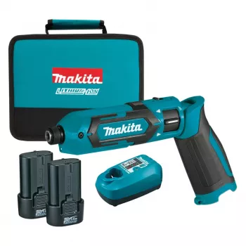 Smūginis veržliaraktis Makita TD022DSE 1/4 colio 2450 sūkių/min 25 N⋅m juodas, mėlynas