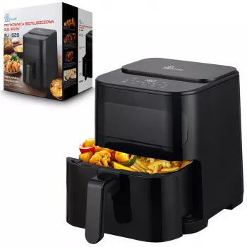 Extralink HOME AIR 5.2L EU SJ-520 gruzdintuvė 1600 W Karšto oro gruzdintuvė Juoda