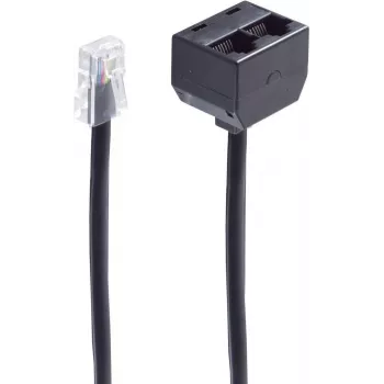 Telefono kabelis ShiverPeaks BS71233-8 0,1 m Juoda