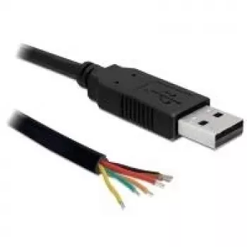 Serijinis kabelis DeLOCK 83116 USB Type-A DB-9 juodas 1,8 m