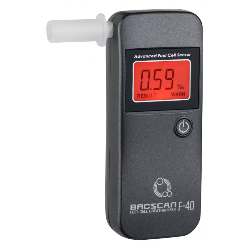 Alkometris BACscan F-40, bekontaktis, BAC 0–4 %, 1 % tikslumas, 20 s įšilimas, LCD, AAA baterija ×2