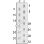 SCHROFF Blade Strip - MH24+7 kaištis 90° kietasis litavimas (69001905)