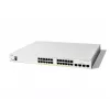 Cisco Catalyst 1300-24FP-4G valdomas jungiklis, 24 prievadai GE, pilnas PoE, 4x1GE SFP, ribota viso naudojimo laiko apsauga (C1300-24FP-4G)