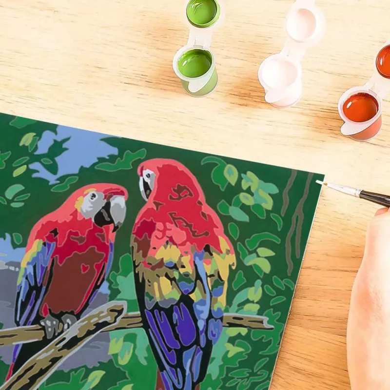 Ravensburger Spalvų pagal skaičius – Spalvingos papūgos