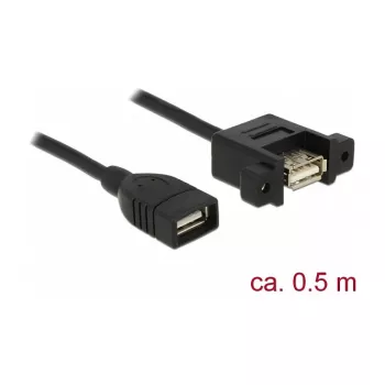 USB kabelis DeLOCK 85459 USB 2.0 0,5 m Juodas