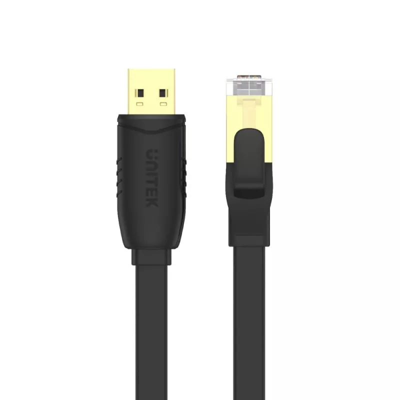 Unitek Y-SP02001B USB 2.0 – RJ-45 konsolės laidas, 1,8 m, juodas