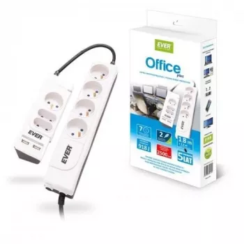 EVER OFFICE PLUS 7 SORTIE(S) CA 250 V baltas apsauginis filtras