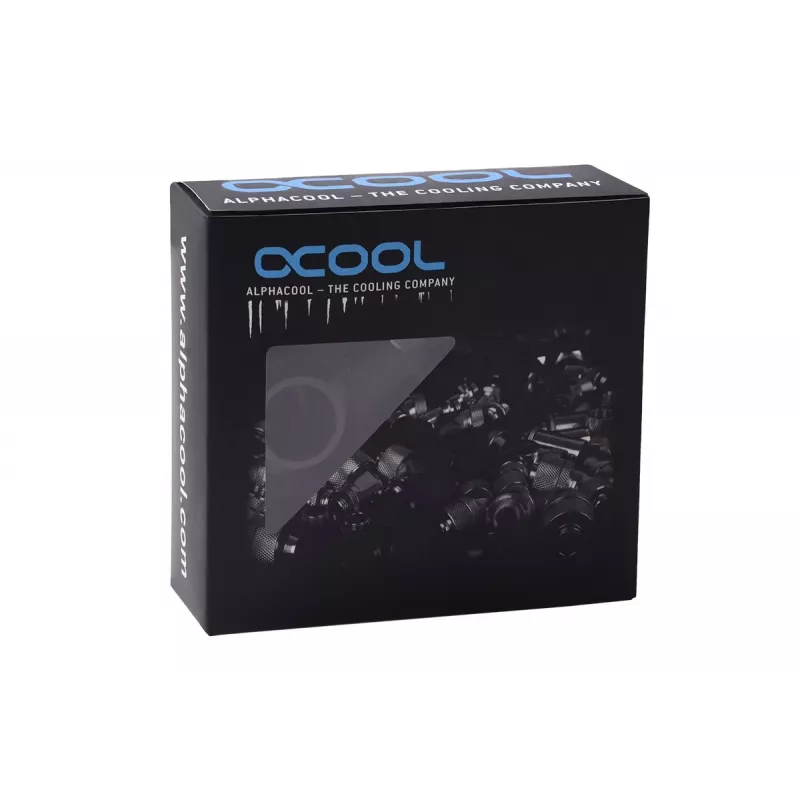 Alphacool 17477 jungiamasis rinkinys, žalvaris, juodas, 23 mm aukštis, 2,6 cm skersmuo