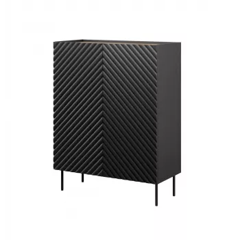 Lentyninė spinta cama meble ONDA 2D2SZ knygų lentyna 98×45×127 cm juoda