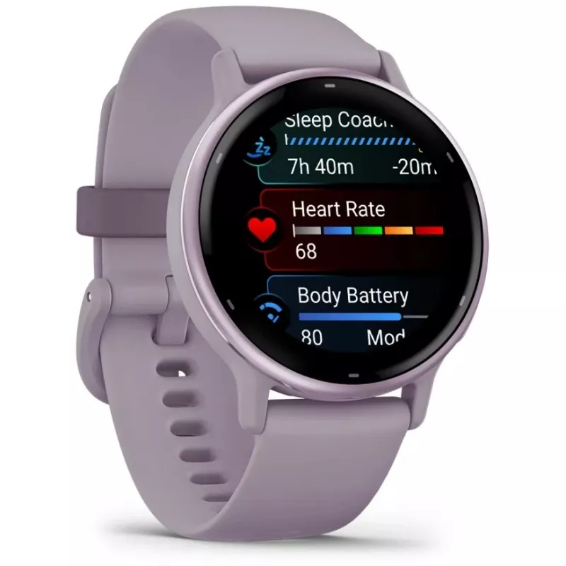 Garmin Vivoactive 5 3.05 cm (1.2) AMOLED skaitmeninis 390 x 390 pikselių liečiamasis ekranas Violetinis Wi-Fi GPS