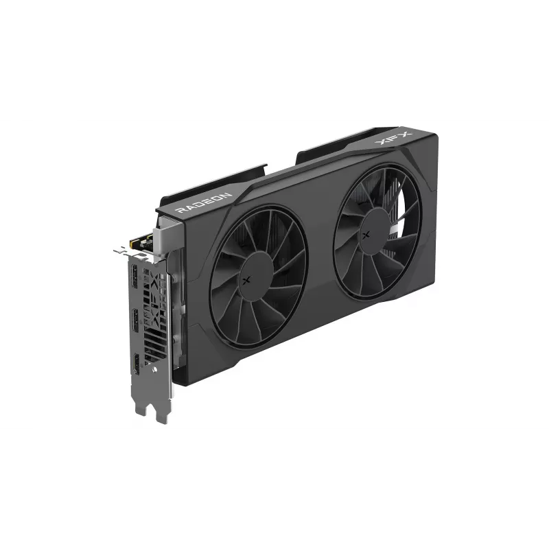 Vaizdo plokštė XFX Radeon RX 9060 XT — 8 GB GDDR6, 128 bitų, PCIe 5.0, 2x DP + HDMI, 2 ventiliatoriai