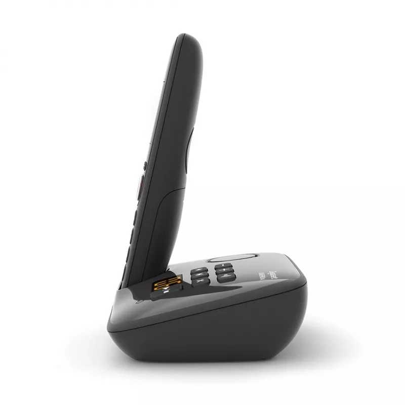 Gigaset AS690A analoginis/DECT telefonas su skambučio numerio atpažinimu, juodas