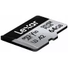 „Lexar“ 64 GB „MicroSD“ kortelė UHS-I 3 klasė „SILVER PLUS“