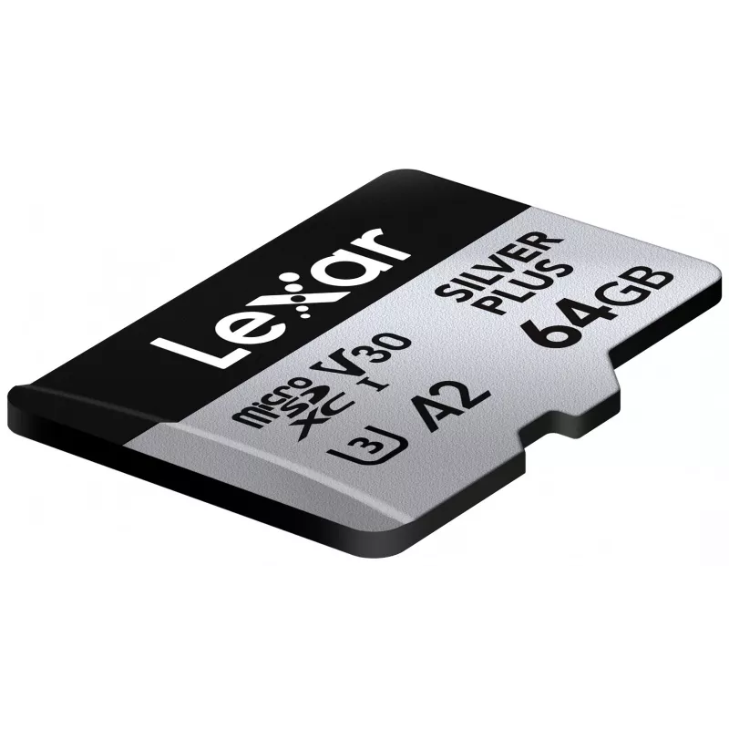 „Lexar“ 64 GB „MicroSD“ kortelė UHS-I 3 klasė „SILVER PLUS“