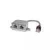 ShiverPeaks BASIC-S BS75002-1 komutacinio kabelio adapteris, ekranuotas, Cat.5e, 1x RJ45 kištukas į 2x RJ45 lizdus, 0,1 m, pilkas