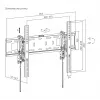 Sieninis TV laikiklis SBOX PLB-6546T-2 37–80 colių, iki 75 kg, VESA iki 600x400