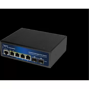 Pramoninis PoE jungiklis ALLNET ALL-SGI8106PMJ-BT – 6 prievadų (4 PoE+), tvirtas metalinis korpusas