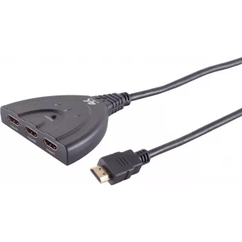 HDMI kabelis ShiverPeaks SP05-02001 0,5 m HDMI A tipas 3×HDMI juodas