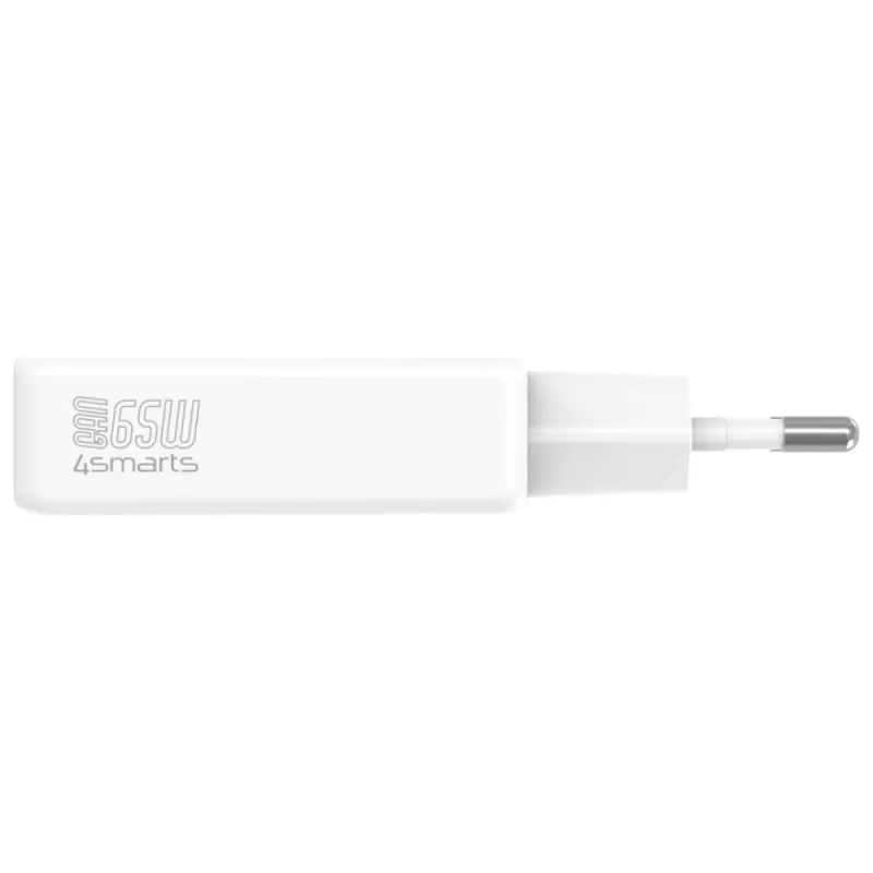 PDPlug Dual 65W GaN 2xUSB-C baltas sieninis įkroviklis