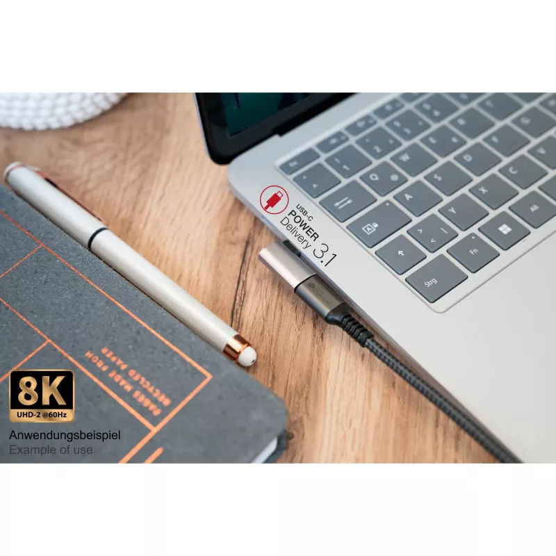 Lyties keitiklis Alcasa USB-AD400 USB-C į USB 4.0 Gen.3x2
