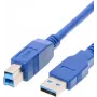 USB kabelis Helos 014683 USB 3.2 Gen 1 3 m USB A USB B mėlynas