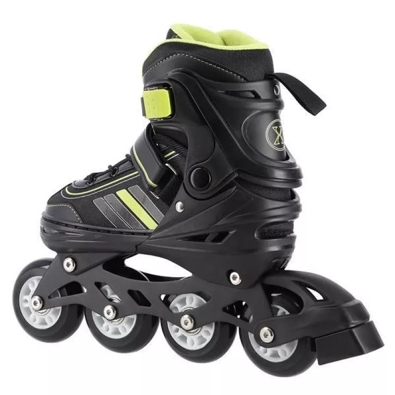 Nils Extreme NH18191 2IN1 riedučiai BLACK/LIME dydis M (34-38) su keičiamomis ledo ritulio pačiūžomis