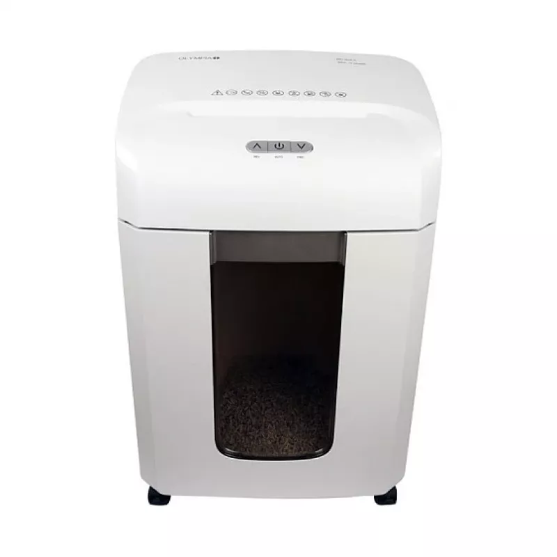 Popieriaus smulkintuvas Olympia MC 615.2 — mikro pjūvis P-5, 22 cm padavimas, 15 lapų talpa, 65 dB, baltas