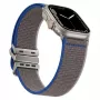 Apynė GUAN Premium Apple Watch 42/44/45/46/49mm — Pilkai mėlyna, suderinama su Series 1–3