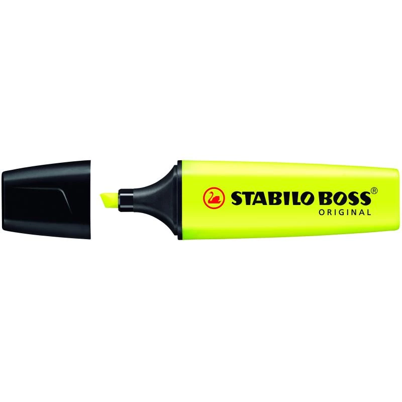 Marker STABILO BOSS ORIGINAL Chisel tip Geltona