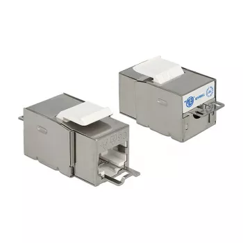 Keystone modulis DELOCK 86404 RJ-45 sidabrinis, 38,5×22,3×17,3 mm