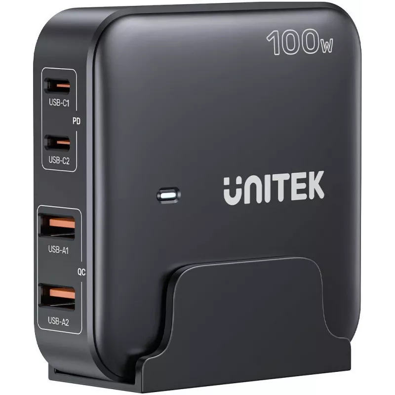 Unitek Desk Charger P1229ABK01-EU 100W su 2× USB-A ir 2× USB-C