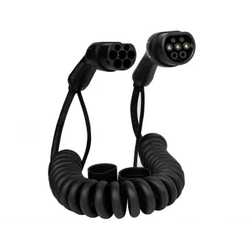 Įkrovimo kabelis DEFENZO SPIRO AC11 5 m USB Type-C greitasis įkrovimas, 2 tipo transporto priemonės jungtis, 11 kW, IP55