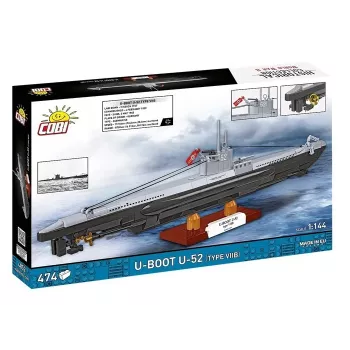 Konstrukcinis rinkinys Cobi U-Boot U-52 — 474 detalių modelis