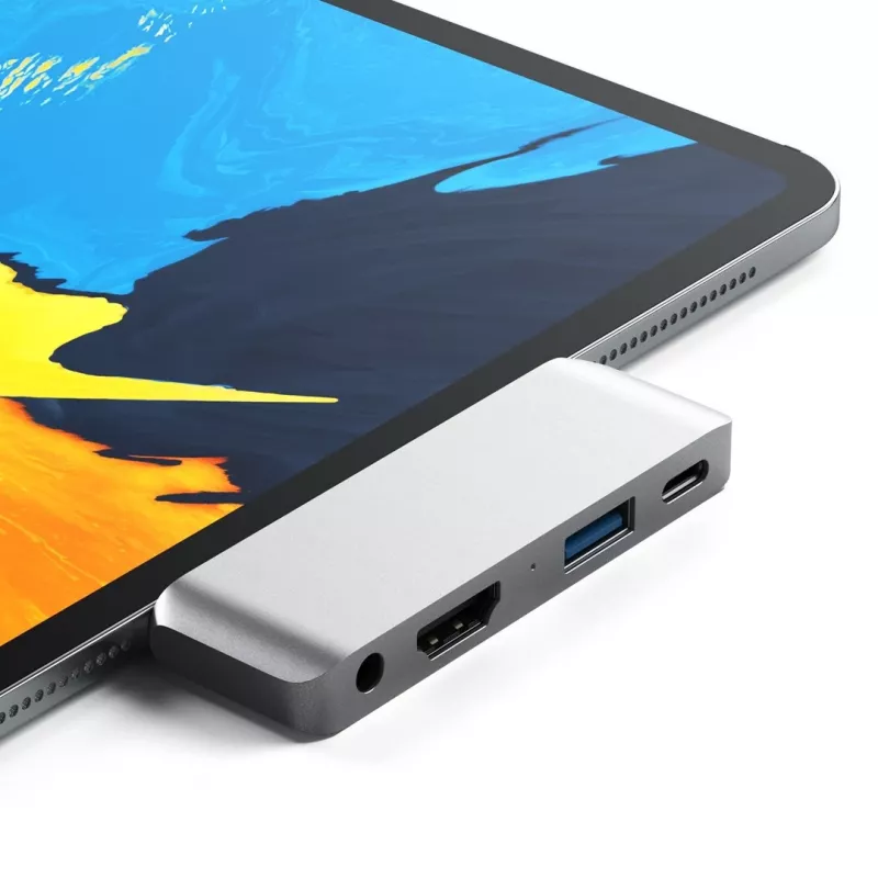 Satechi Aliumininis USB-C Hub skirtas iPad Pro sidabrinis