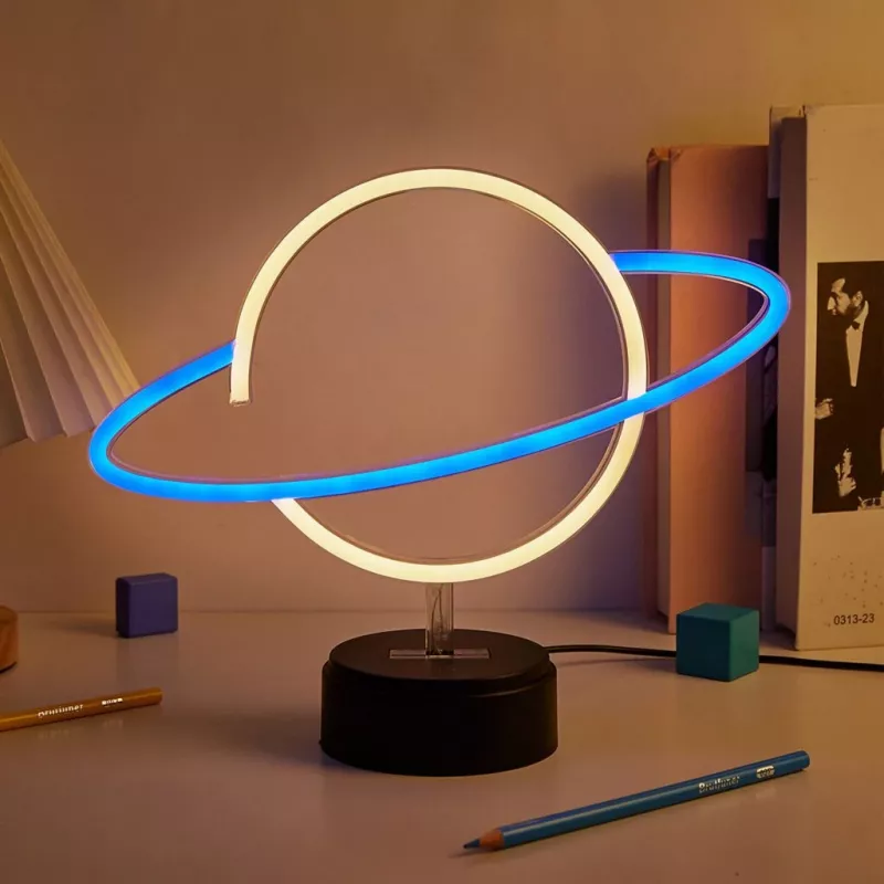 Manta SNL38BLT Stiliaus Neoninė Planeta LED dekoratyvinė lempa