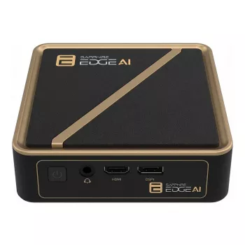 Barebone darbalaukio sistema Sapphire EDGE AI 350 su DDR5 atminties palaikymu ir HDMI išvestimi