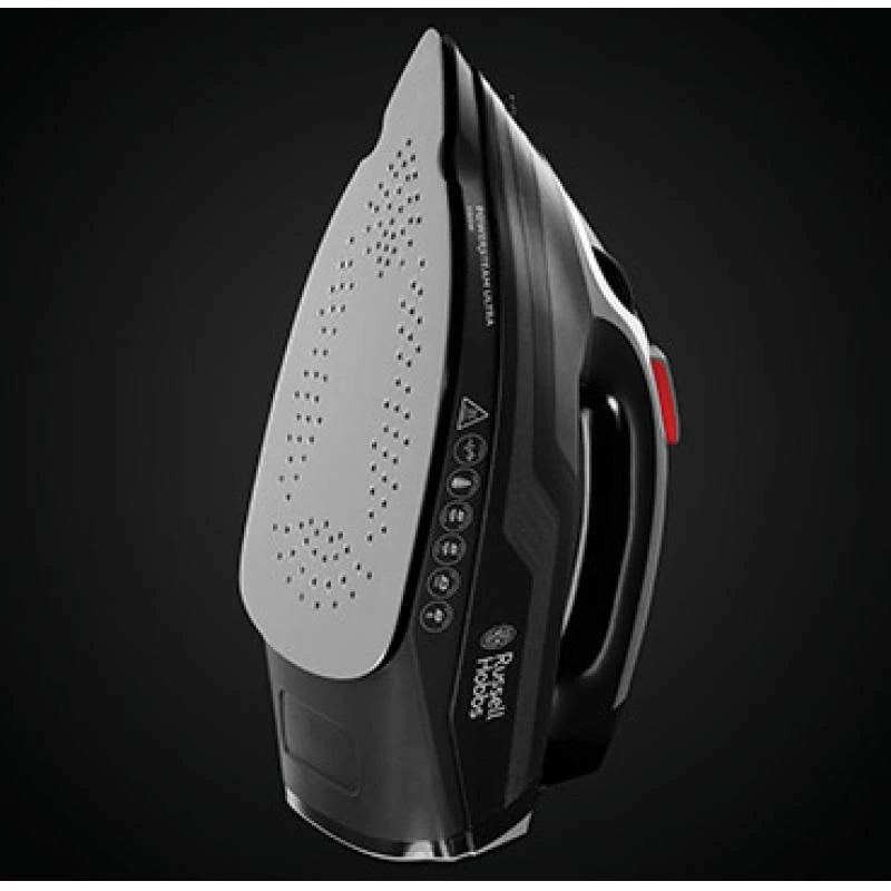 Russell Hobbs 20630-56 lygintuvas sausas ir su garais, keraminis padas, 3100 W, juoda, pilka