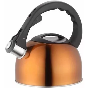Virdulys LAMART LT7003 2L nerūdijančio plieno arbatinis virdulys su švilpuku, plastikine rankena ir dangteliu, Ø18 cm
