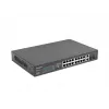 Nevaldomas komutatorius LANBERG RSFE-16P-2C-150 — 18 prievadų Gigabit, 16 PoE+/2 SFP, 150 W bendra galia, 1U stovas, metalinis, juodas