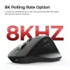 Pelė Keychron M6 dešinei rankai universali – Optinė, RF belaidis + Bluetooth + USB-C, 30000 DPI, Juoda