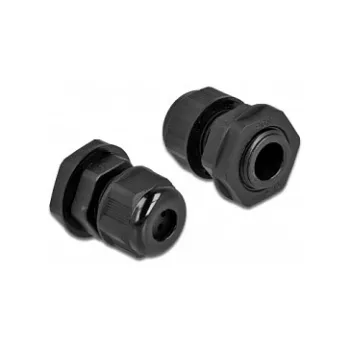Kabelio įvadas DeLOCK 60379 juodas plastikinis 2 vnt.