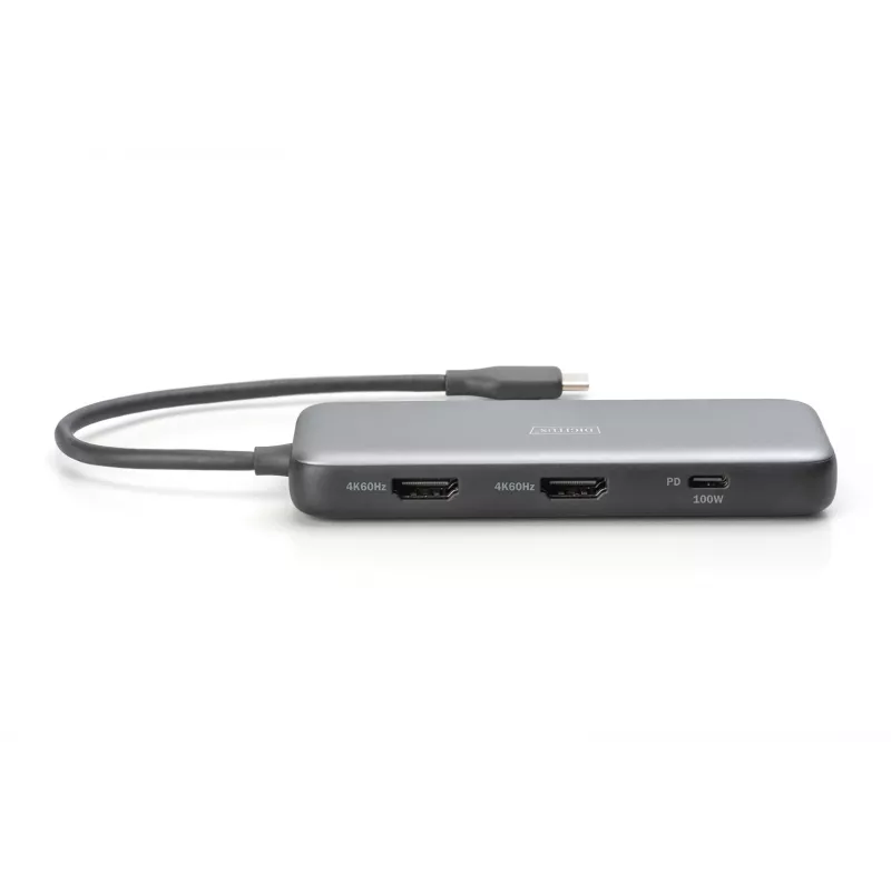 USB-C dokų stotelė Digitus DA-70915 8 prievadų 100W Power Delivery