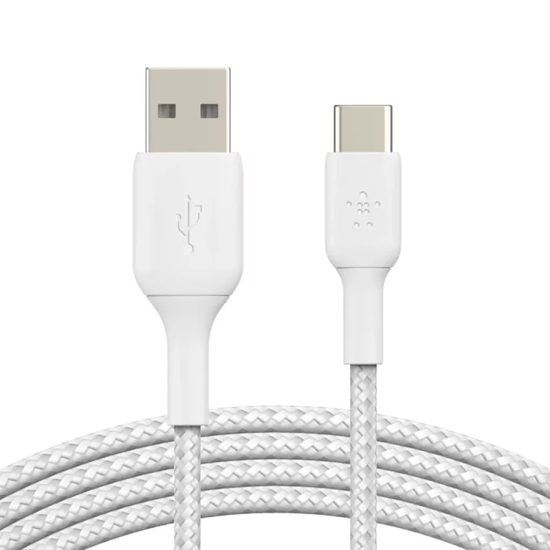 USB laidas Belkin CAB002BT1MWH 1m USB A į USB C baltas