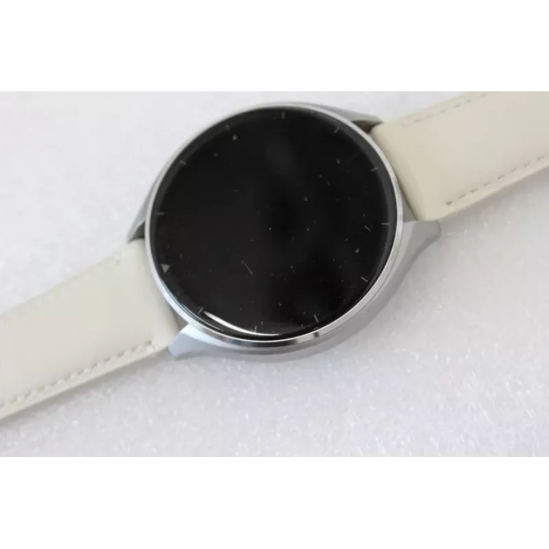 Išpardavimas. Xiaomi Watch 2 Titan pilkas korpusas su balta odiniu dirželiu | Išpardavimas. Xiaomi Watch 2 Titan | Išmanusis laikrodis | GPS (palydovas) | AMOLED | 1,43 colio | NAUDOTAS, ĮBRĖŽIMAI EKRANE A