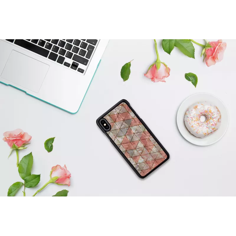 Apsauginis dėklas išmaniesiems telefonams iKins iPhone XS Max – deimantinis raštas, juodas